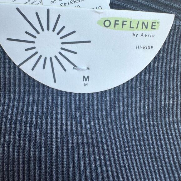 Offline by Aerie seamless cable 7/8 leggings  high waisted NWT black medium - Picture 8 of 11